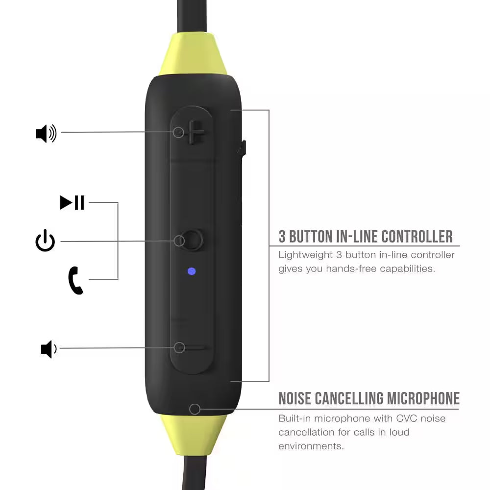 XTRA 2.0 Bluetooth Hearing Protection Earbuds, 27 Db Noise Reduction Rating, OSHA Compliant Work Ear Protection (Yellow)