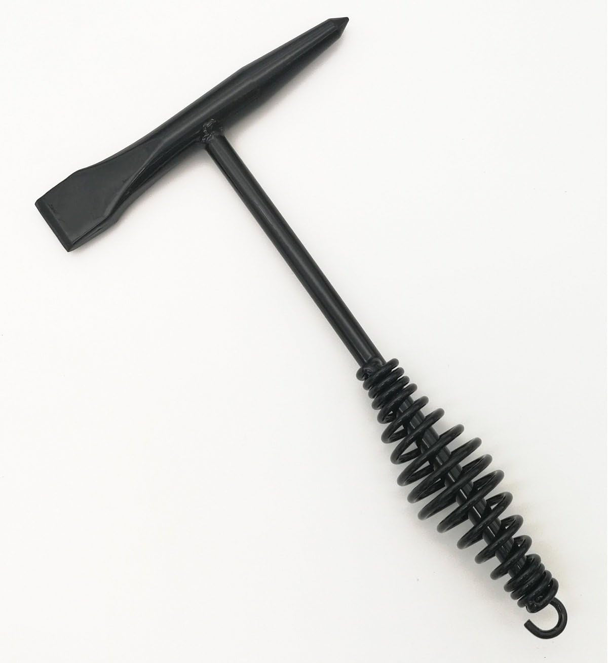Welding Chipping Hammer with Coil Spring Handle,10.5",Cone and Vertical Chisel,10" Wire Brush