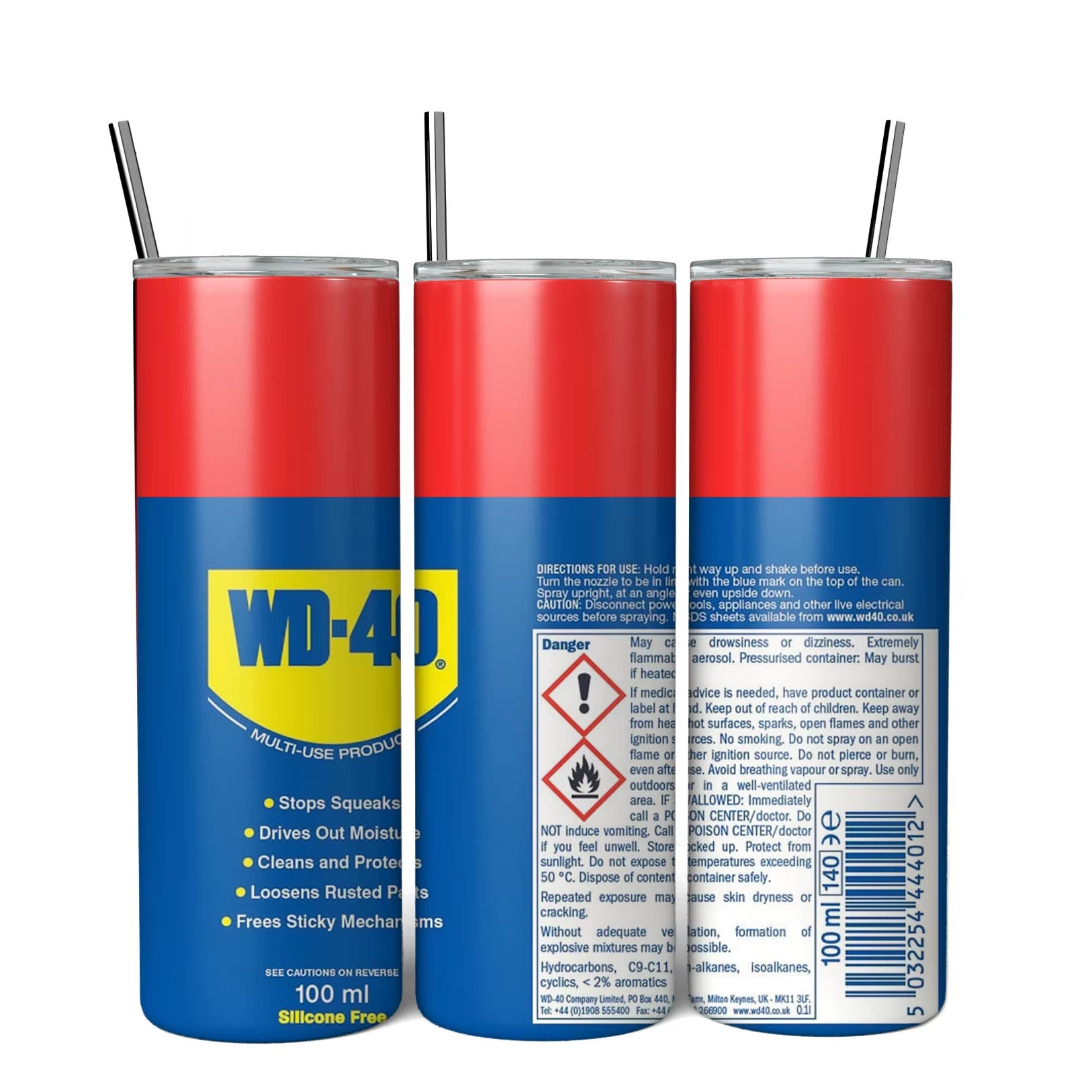 20Oz WD40 Mechanic Oil Stainless Steel Vacuum Double Wall Insulated Tumbler with Lid Cold Hot Drink Coffee Mug Engineer Gifts