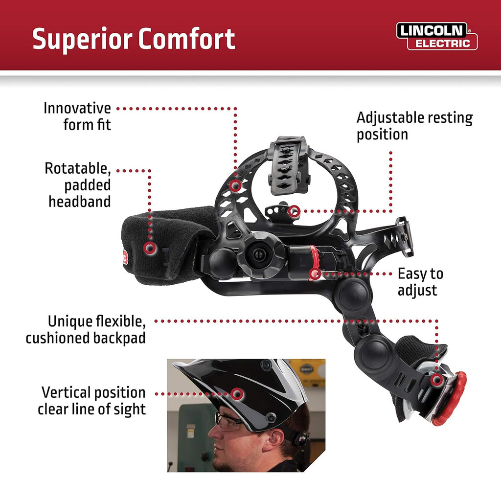 K3034-4 VIKING 3350 Auto Darkening Welding Helmet with 4C Lens Technology, Matte Black, Extra Large