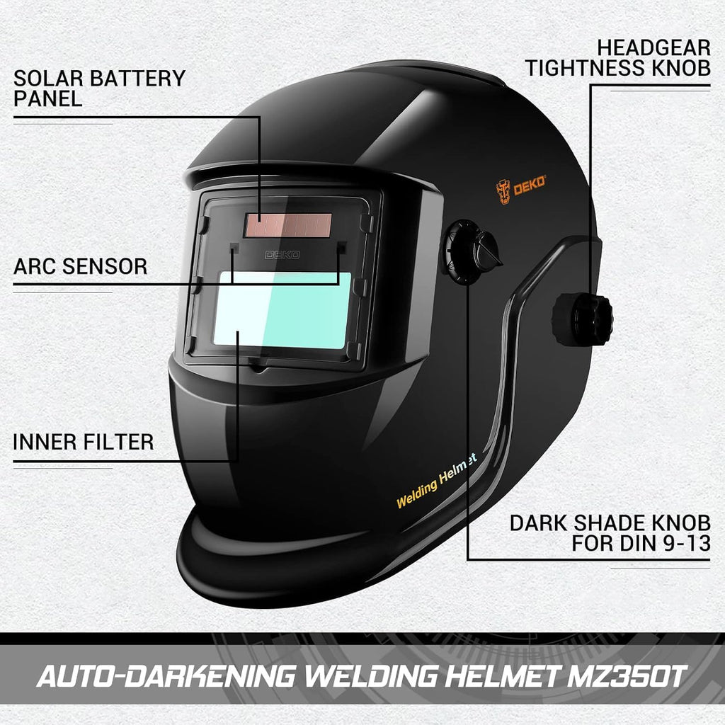 Welding Helmet Auto Darkening: DEKORPO True Color Solar Powered Auto Darkening Welding Welder Mask Hood Helmets