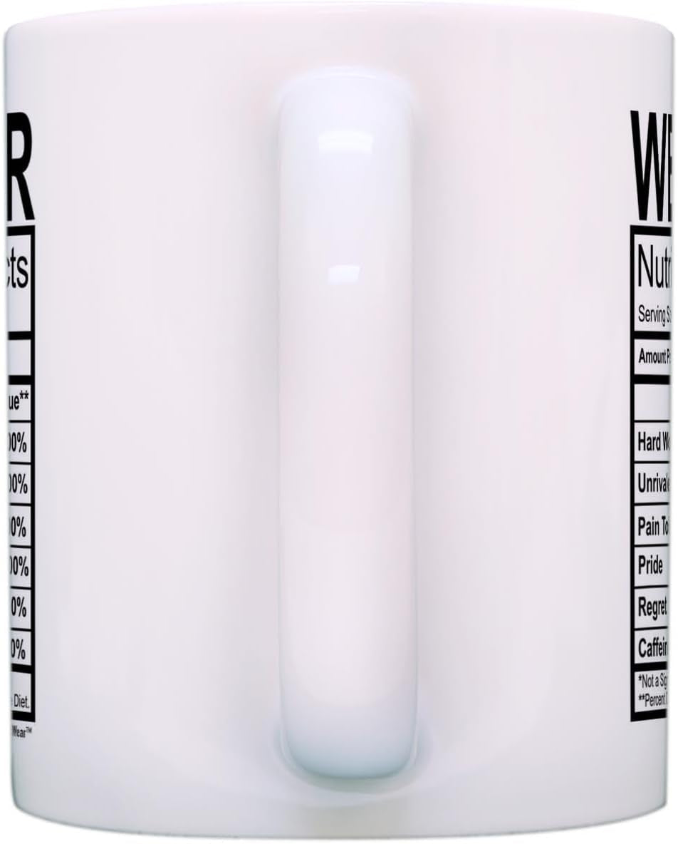 Welder Gifts Welder Nutritional Facts Label Gag Gift 11Oz Ceramic Coffee Mug with Handle