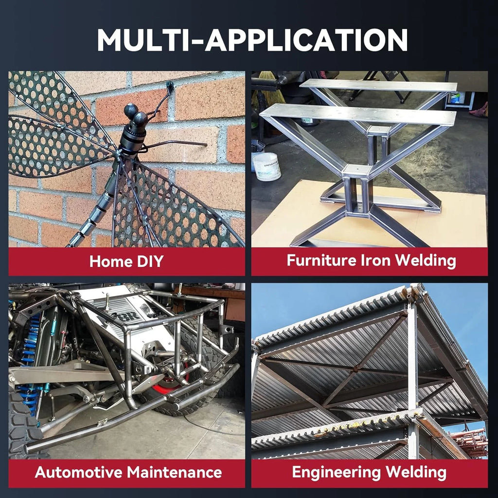 4-In-1Mig Welder, 160A Welder Machine 110V 220V, Flux Core Mig/Gas Mig/Lift TIG /Stick Welding Machine with Synergy, Multiprocess Gas MIG Welder Equipment