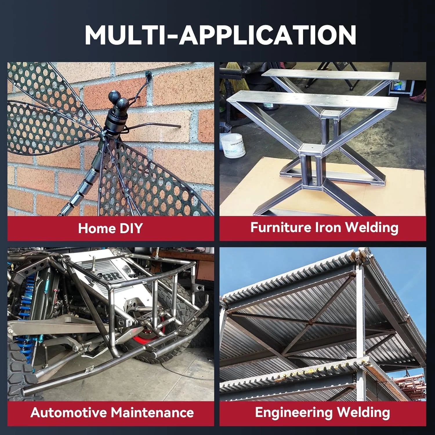 4-In-1Mig Welder, 160A Welder Machine 110V 220V, Flux Core Mig/Gas Mig/Lift TIG /Stick Welding Machine with Synergy, Multiprocess Gas MIG Welder Equipment