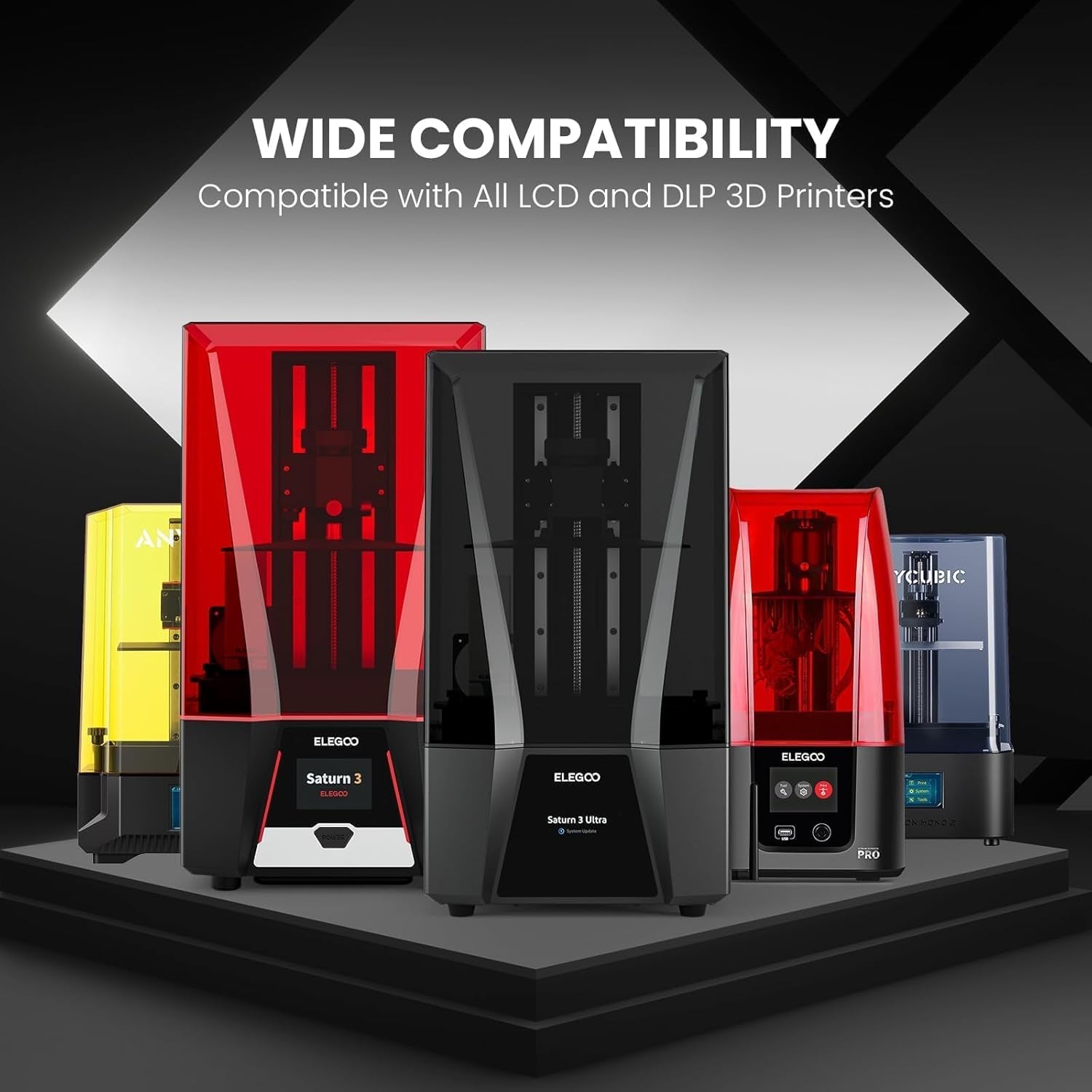 Abs-Like 3D Printer Resin LCD Uv-Curing Resin 405Nm Standard Photopolymer Resin for LCD 3D Printing Clear 1000G