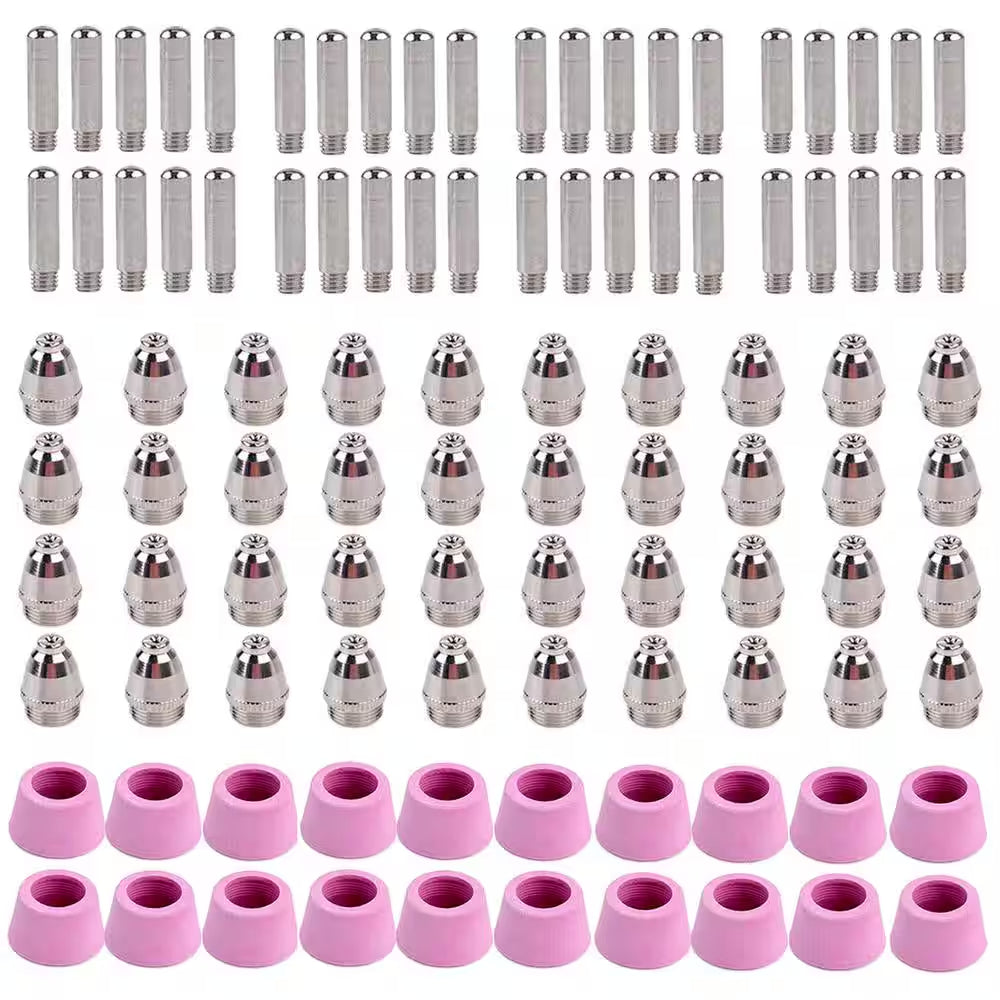 50 Amp - 60 Amp Plasma Cutter Consumable Set, Use for CUT-50 CUT-60 APC-50 APC-60 CUT-55M and CTS-200
