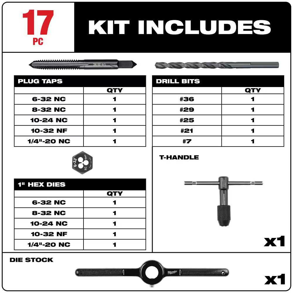 SAE Tap and Die Set (17-Piece)