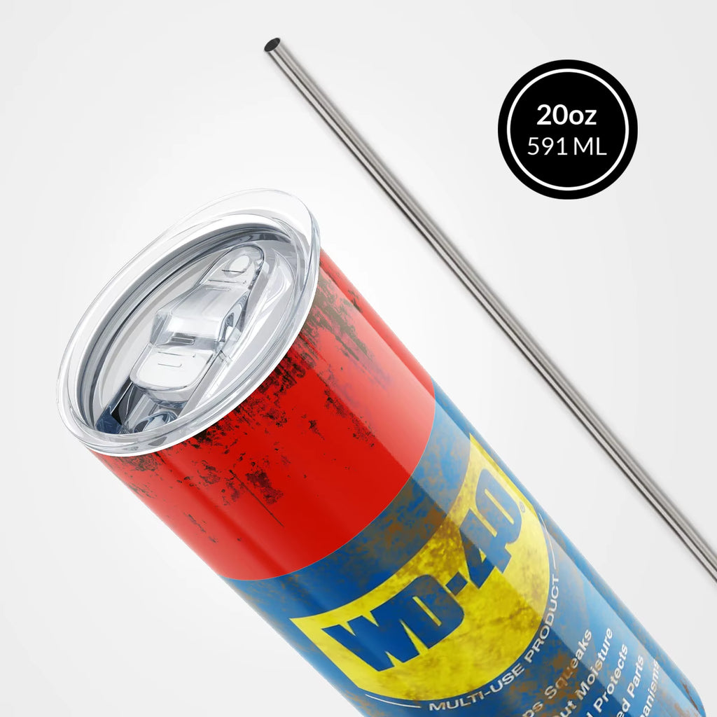 20Oz WD40 Mechanic Oil Stainless Steel Vacuum Double Wall Insulated Tumbler with Lid Cold Hot Drink Coffee Mug Engineer Gifts
