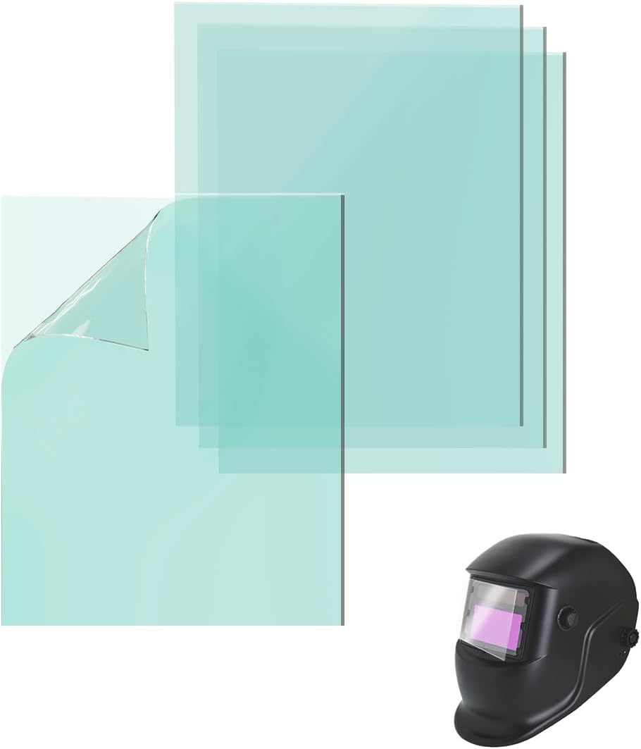4.5" X 5.25" Welding Helmet Cover Lens,10 Pcs outside Replacement Clear Lens Covers for Solar Auto Darkening Welding Helmet.