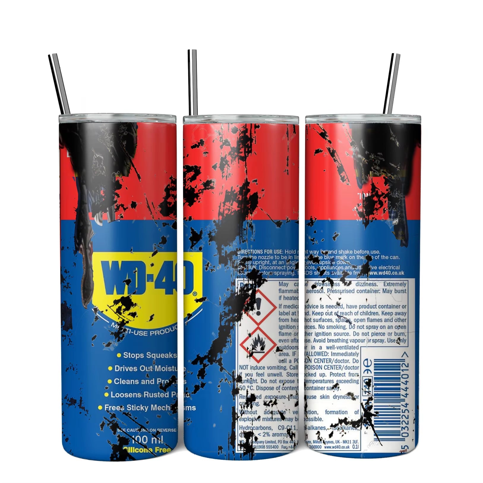 20Oz WD40 Mechanic Oil Stainless Steel Vacuum Double Wall Insulated Tumbler with Lid Cold Hot Drink Coffee Mug Engineer Gifts