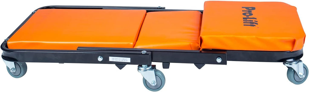 Foldable Z Creeper - 2-In-1 Rolling Folding Car Creeper & Seat - 40" Adjustable Roller Garage Chair Lay down or Sit, 450 LBS Capacity under Car Roller Creeper with 6 Swivel Casters