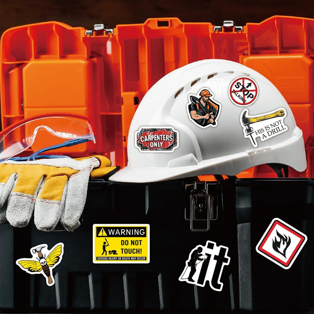 200Pcs Hard Hat Stickers for Adults, Funny Stickers Pack Vinyl Waterproof Hard H