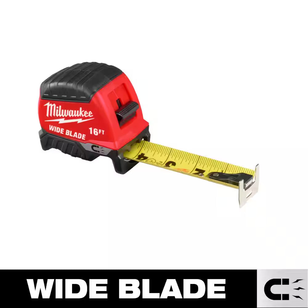 16 Ft. Wide Blade Magnetic Tape Measure with 16 Ft. Reach
