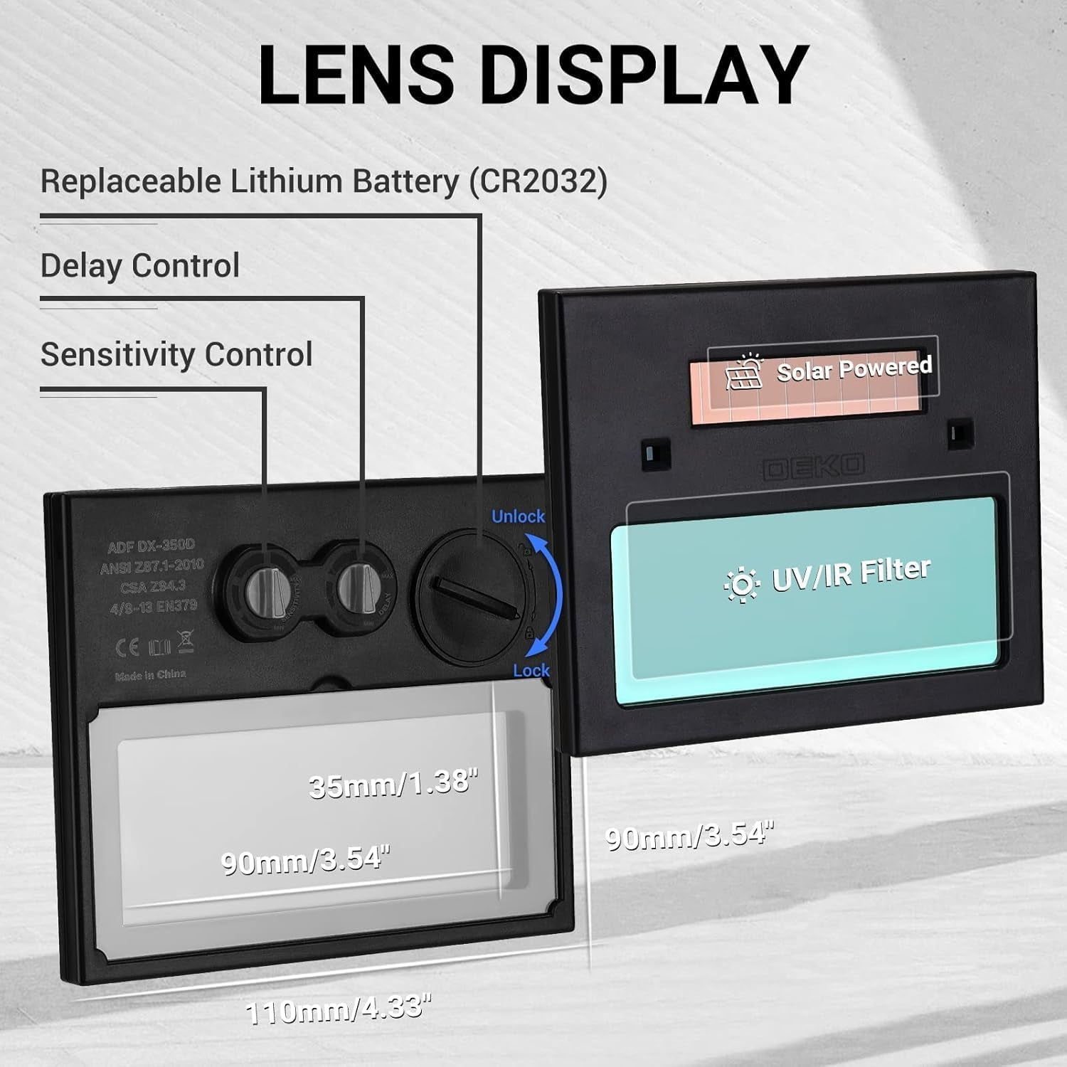 Welding Helmet Auto Darkening: DEKORPO True Color Solar Powered Auto Darkening Welding Welder Mask Hood Helmets