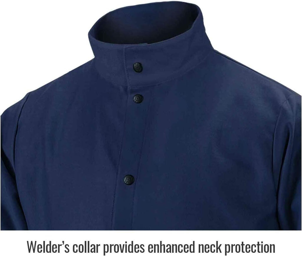 FN9-30C 30" 9Oz. Navy FR Cotton Welding Jacket