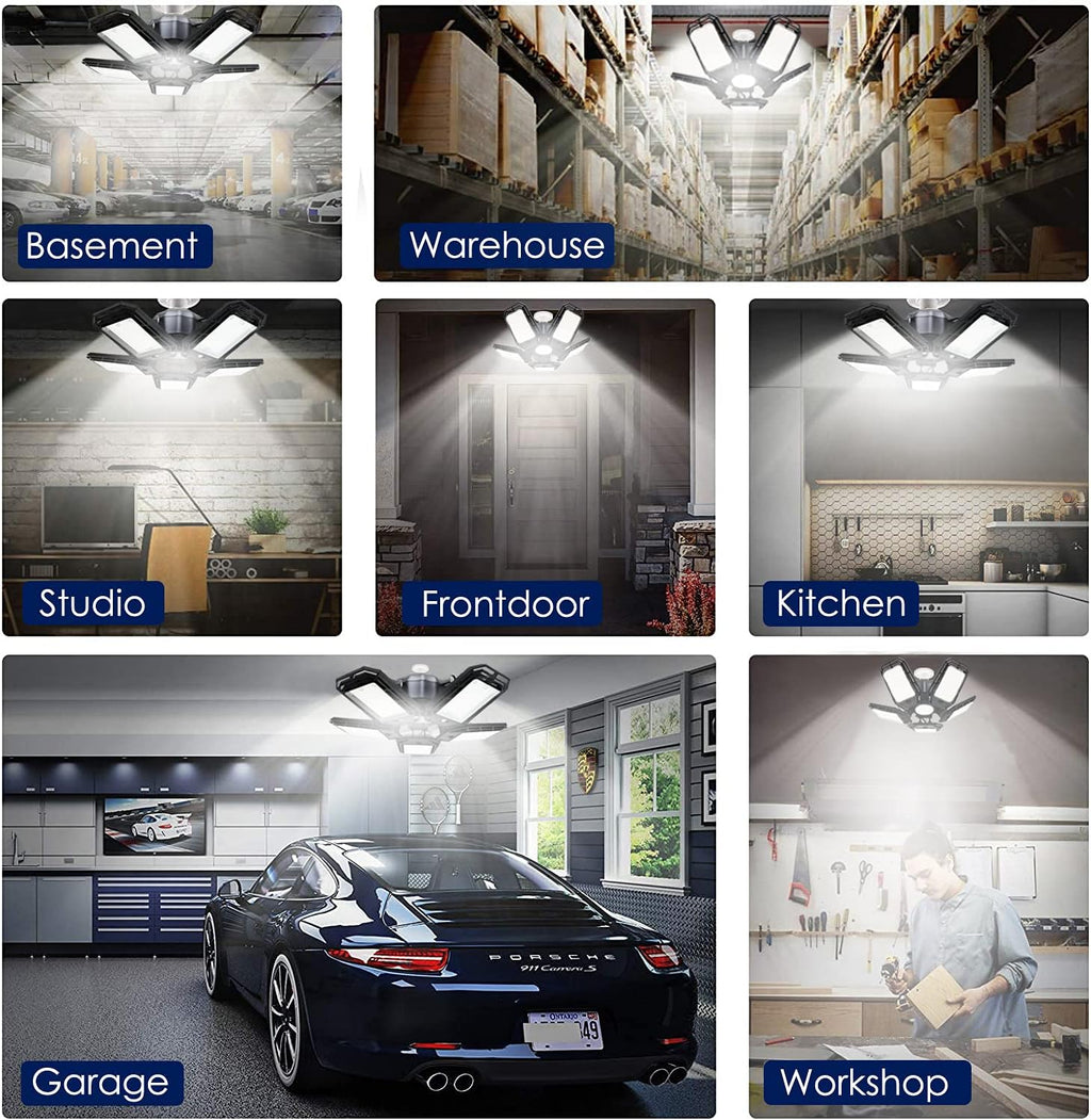 2Pack Led Garage Light Bulbs, 160W LED Garage Ceiling Lights