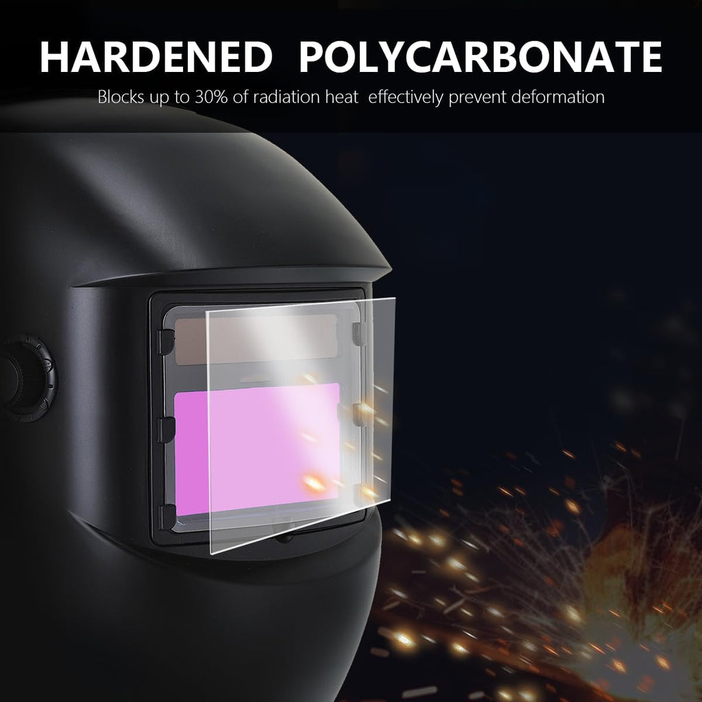 4.5" X 5.25" Welding Helmet Cover Lens,10 Pcs outside Replacement Clear Lens Covers for Solar Auto Darkening Welding Helmet.