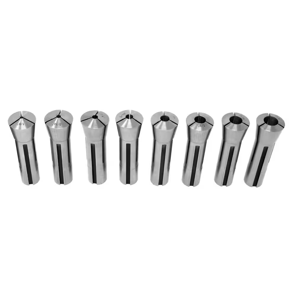 Imperial Steel Collet Set for R8 Metal Milling Machines (8-Piece)