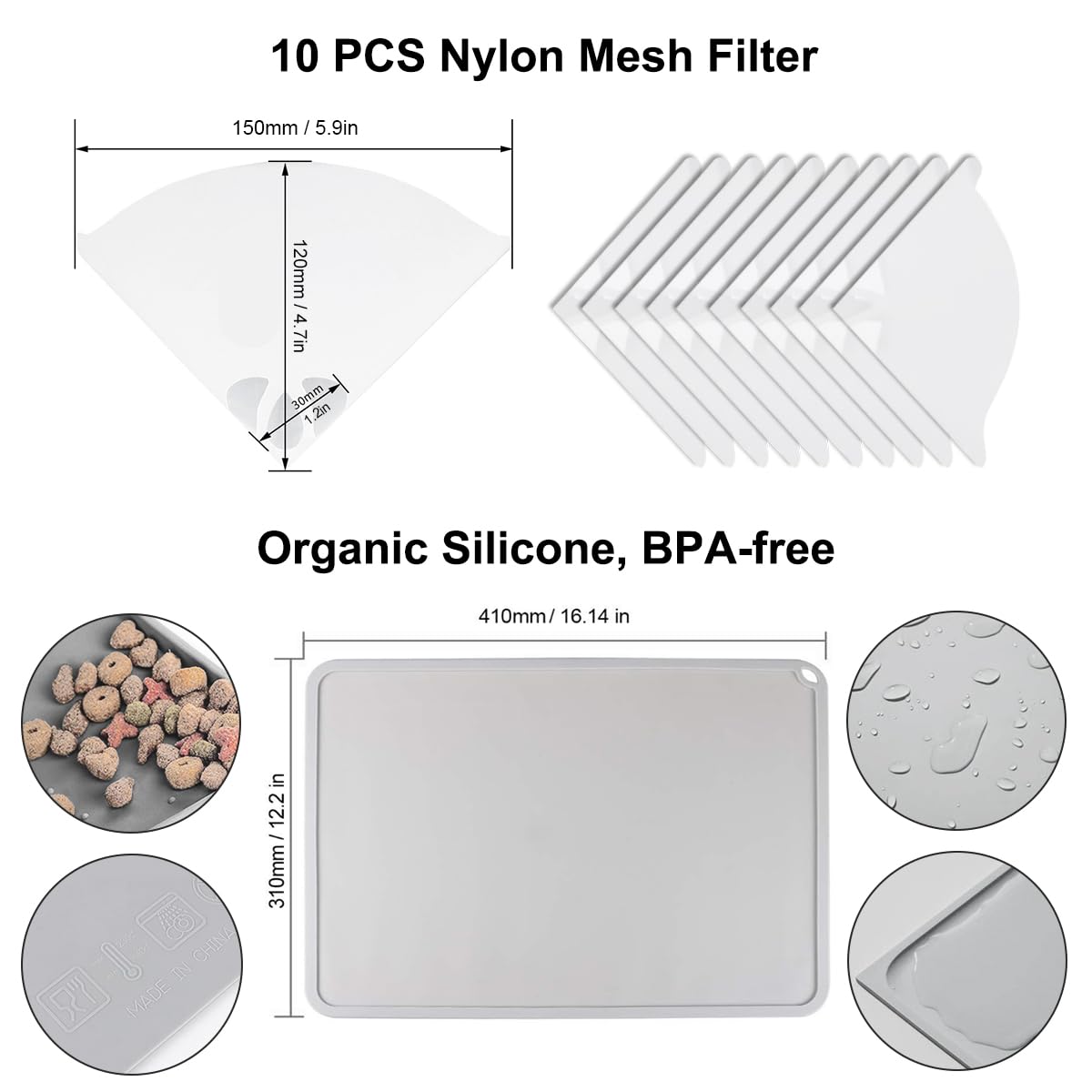 Resin 3D Printer Accessories Kit, Including Cleaning Silicone Pad and Stainless Steel Funnel, Maintenance Tool Knife, Tweezers, Funnel, Scissors, Trimming Knife, 3D Printer Tool Kit (Resin Tools Kit)