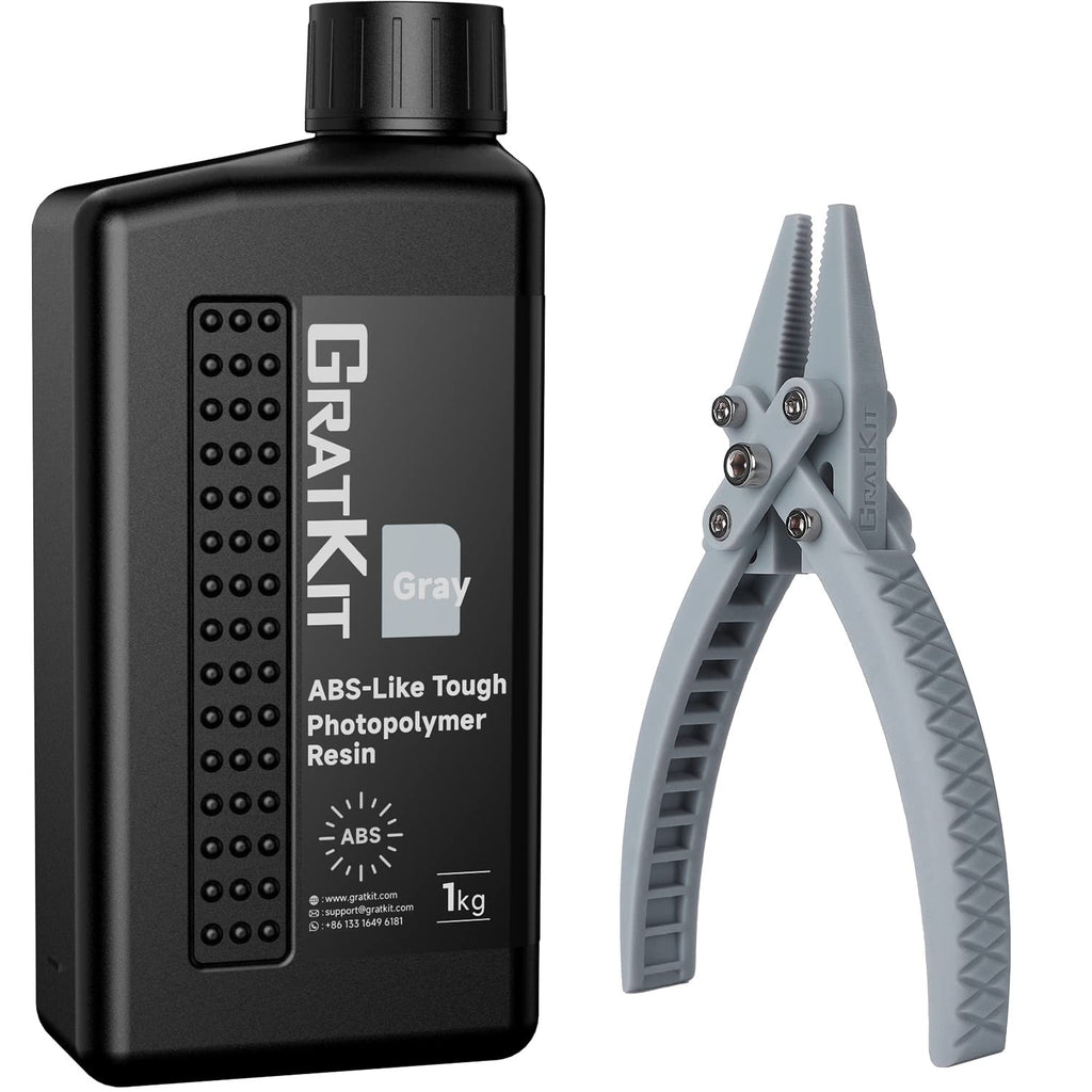 Upgraded Abs-Like 3D Printer Resin, High Toughness 405Nm UV Curing Resin, Scratch Resistant and Compatible with SLA, LCD and DLP Printers for Industrial Parts Printing - 1000G, Gray