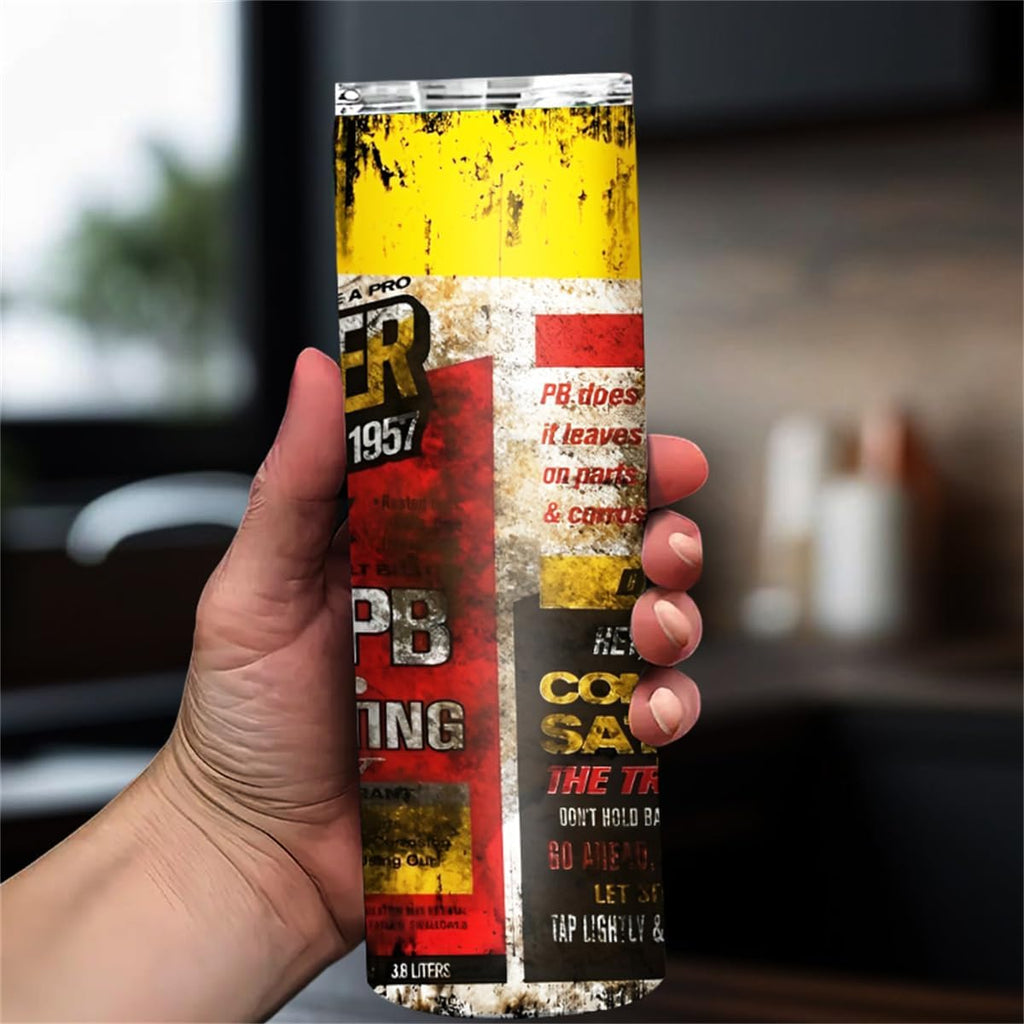 Stylish 20 OZ Insulated Skinny Tumbler with Lid and Straw - Perfect for Hot and Cold Drinks, Ideal Gift for Any Occasion