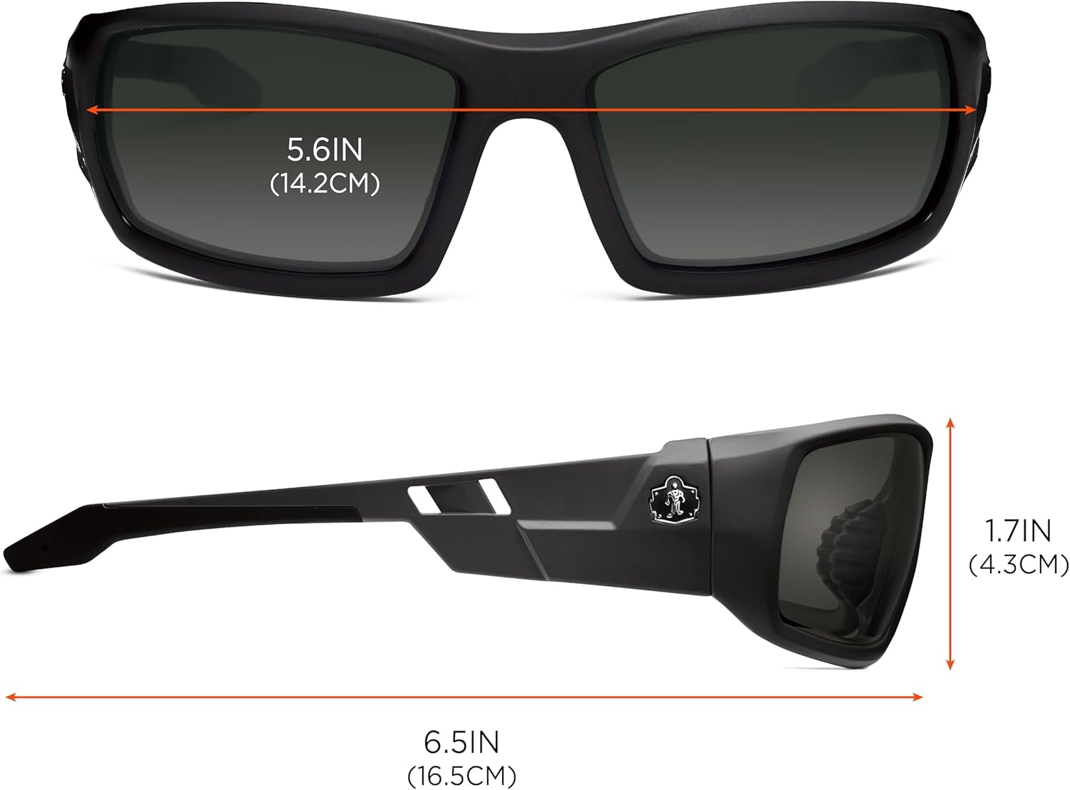 Skullerz ODIN Safety Glasses Sunglasses, Impact Resistant Z87.1+