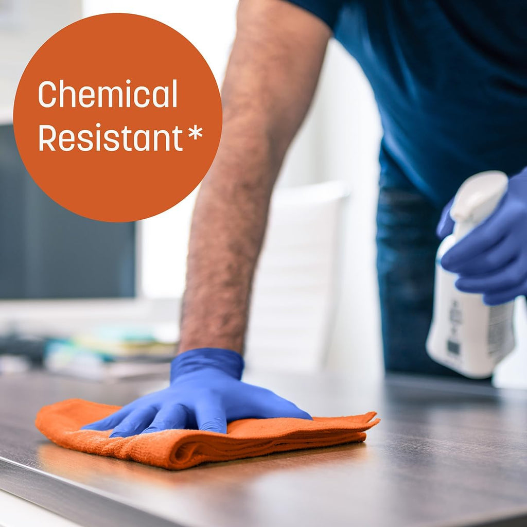 Nitrile Exam Gloves, Blue, Powder-Free, Disposable Gloves for Medical Care, First Aid, Cleaning, Food Prep