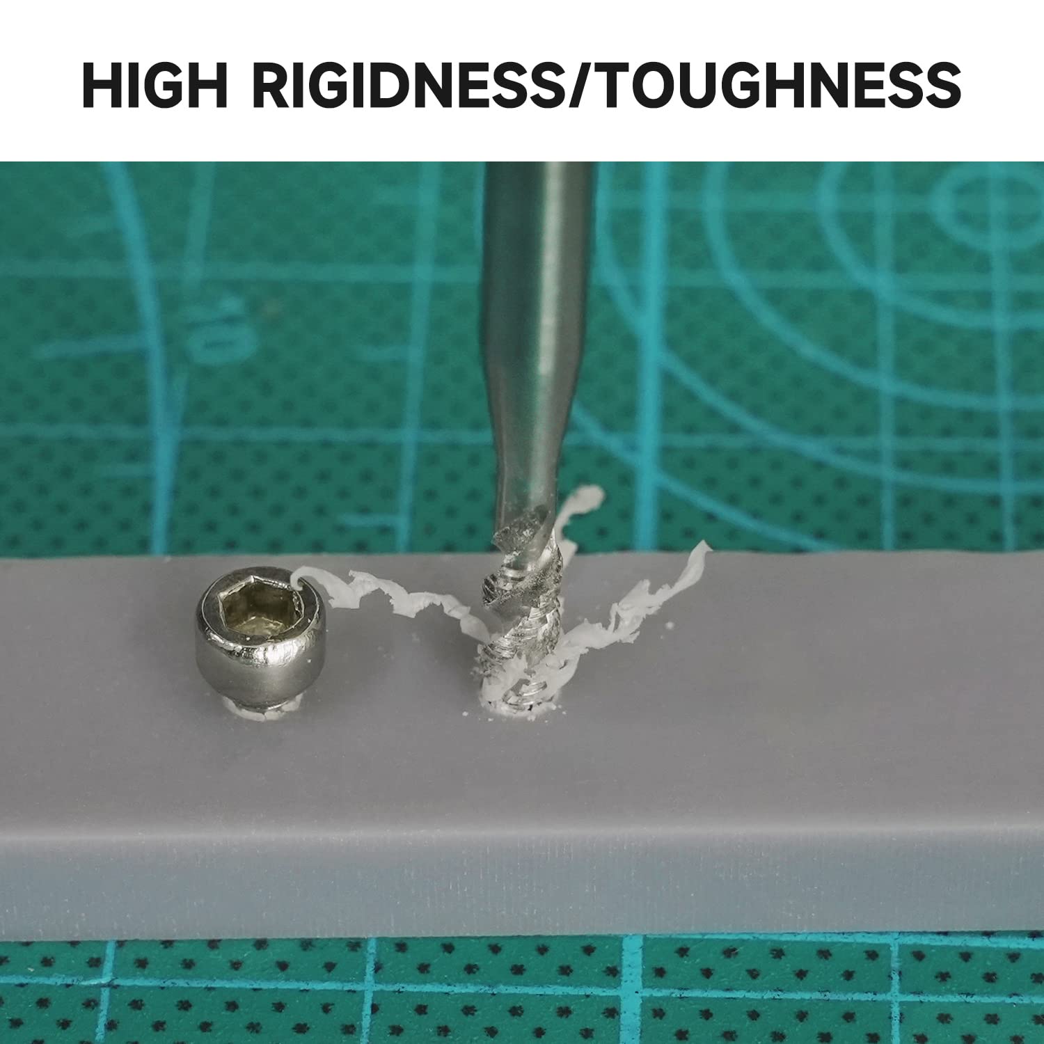 Upgraded Abs-Like 3D Printer Resin, High Toughness 405Nm UV Curing Resin, Scratch Resistant and Compatible with SLA, LCD and DLP Printers for Industrial Parts Printing - 1000G, Gray