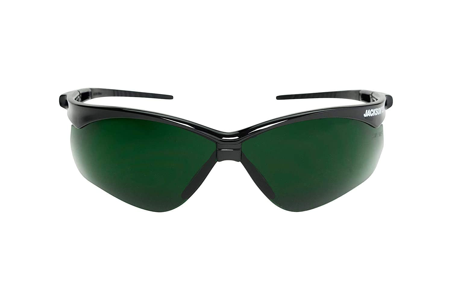 50010 Lightweight, Ultra-Strong, SG Safety Glasses, Soft Touch Temples, Flexible Nose Piece, Anti-Scratch Coating, Infrared and UV Protection, Shade 5 IR Lens, Black Frame (Pack of 12)