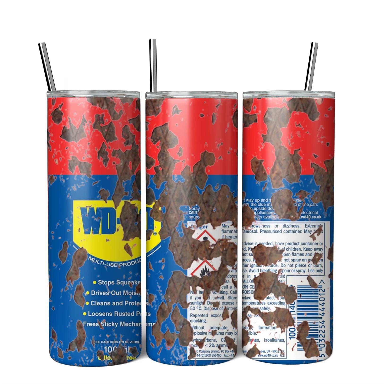 20Oz WD40 Mechanic Oil Stainless Steel Vacuum Double Wall Insulated Tumbler with Lid Cold Hot Drink Coffee Mug Engineer Gifts