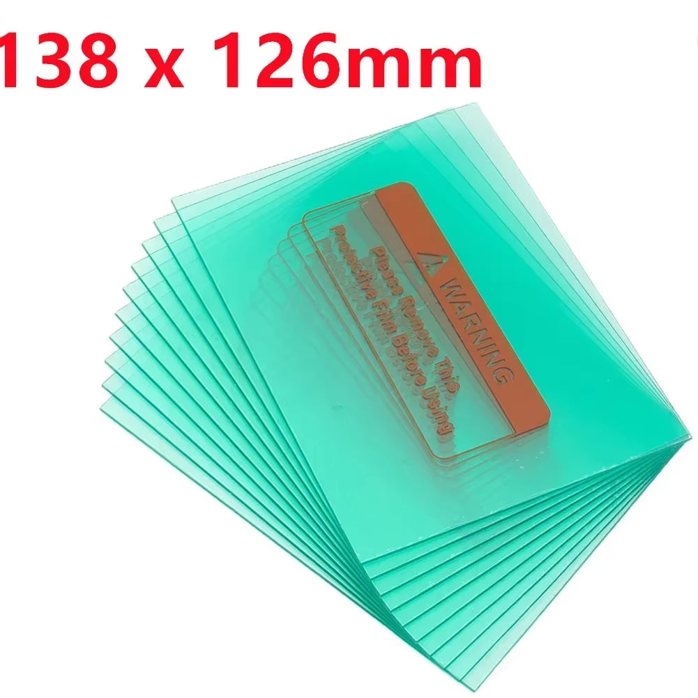 10Pcs/Lot Welding Shield Cover Green Clear Lens Protector Plate for Welding Screens Helmet Mask Replacement Accessories