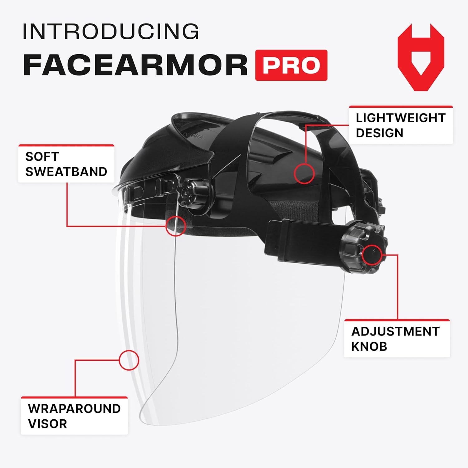 Premium Safety Face Shield for Grinding and Cutting — Clear Anti-Fog, Impact Resistant Visor and Adjustable Headgear — ANSI Z87.1 Certified for Industrial Use — Washable Sweatbands Included