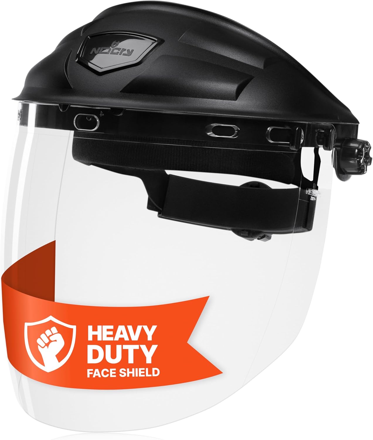Premium Safety Face Shield for Grinding and Cutting — Clear Anti-Fog, Impact Resistant Visor and Adjustable Headgear — ANSI Z87.1 Certified for Industrial Use — Washable Sweatbands Included