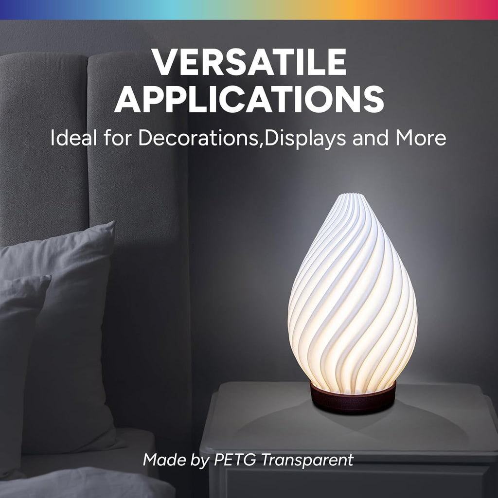 PETG 3D Printer Filament 1.75Mm, Neatly Wound Durable PETG 1Kg Spool (2.2Lbs), Strong Toughness Filament, Dimensional Accuracy +/- 0.02Mm, Fit Most FDM Printers (Black (1-Pack))