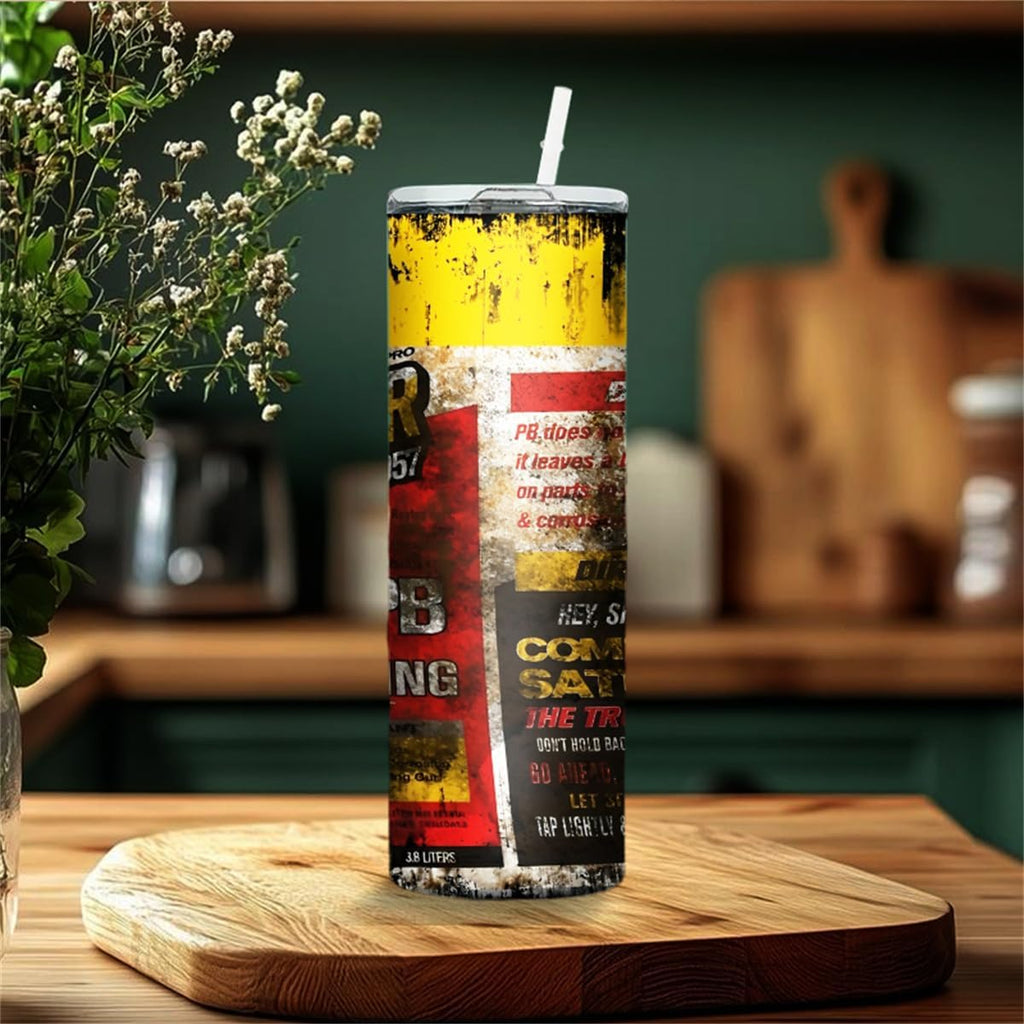 Stylish 20 OZ Insulated Skinny Tumbler with Lid and Straw - Perfect for Hot and Cold Drinks, Ideal Gift for Any Occasion