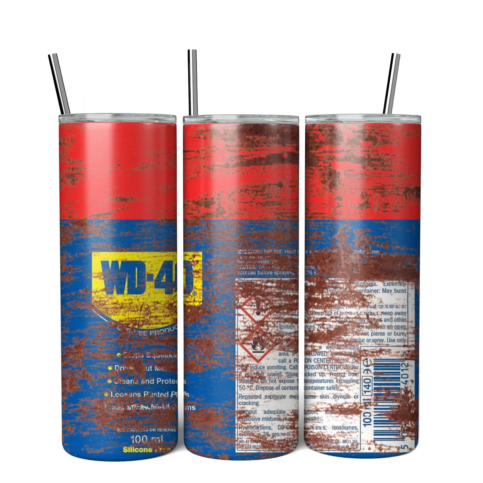 20Oz WD40 Mechanic Oil Stainless Steel Vacuum Double Wall Insulated Tumbler with Lid Cold Hot Drink Coffee Mug Engineer Gifts