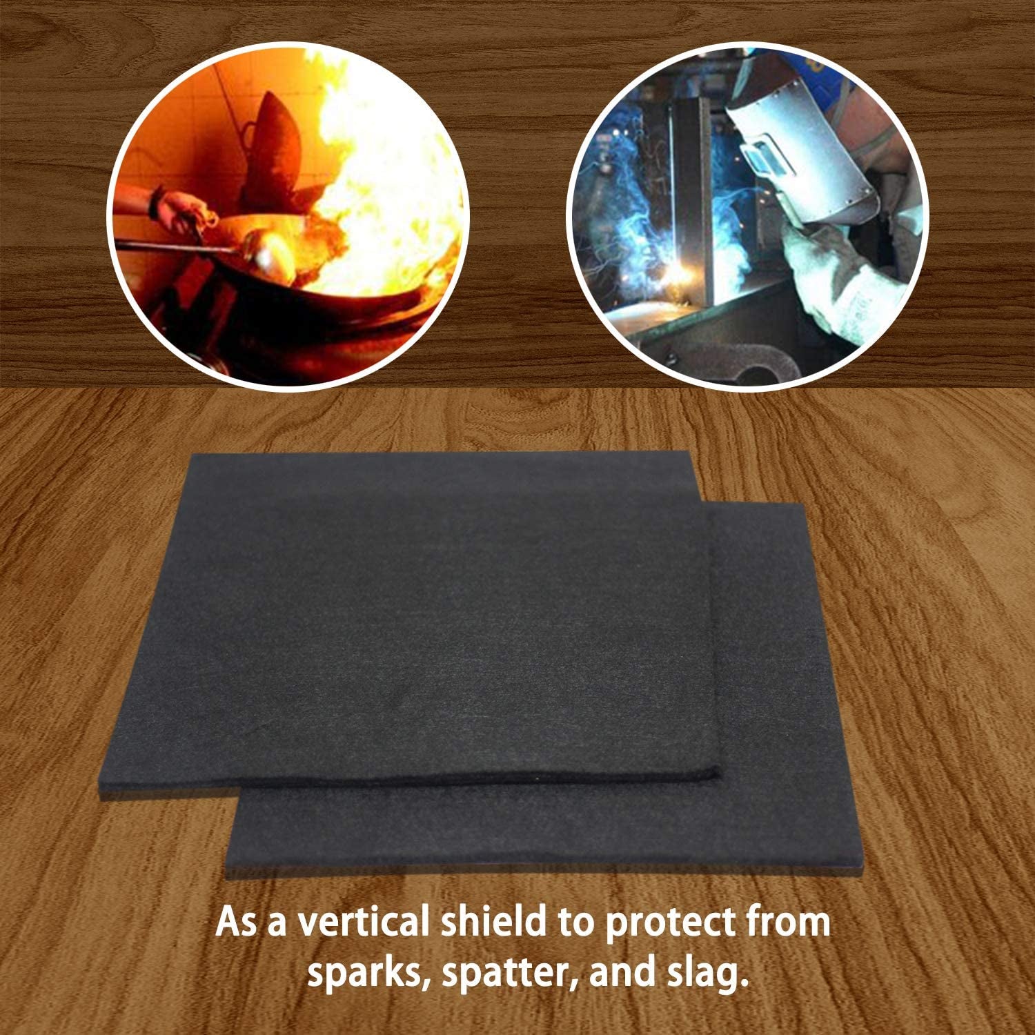 High Temp 18" X 24" X 1/8" Carbon Fiber Welding Blanket Protect Work Area from Sparks & Splatte (18 X 24 Inches)