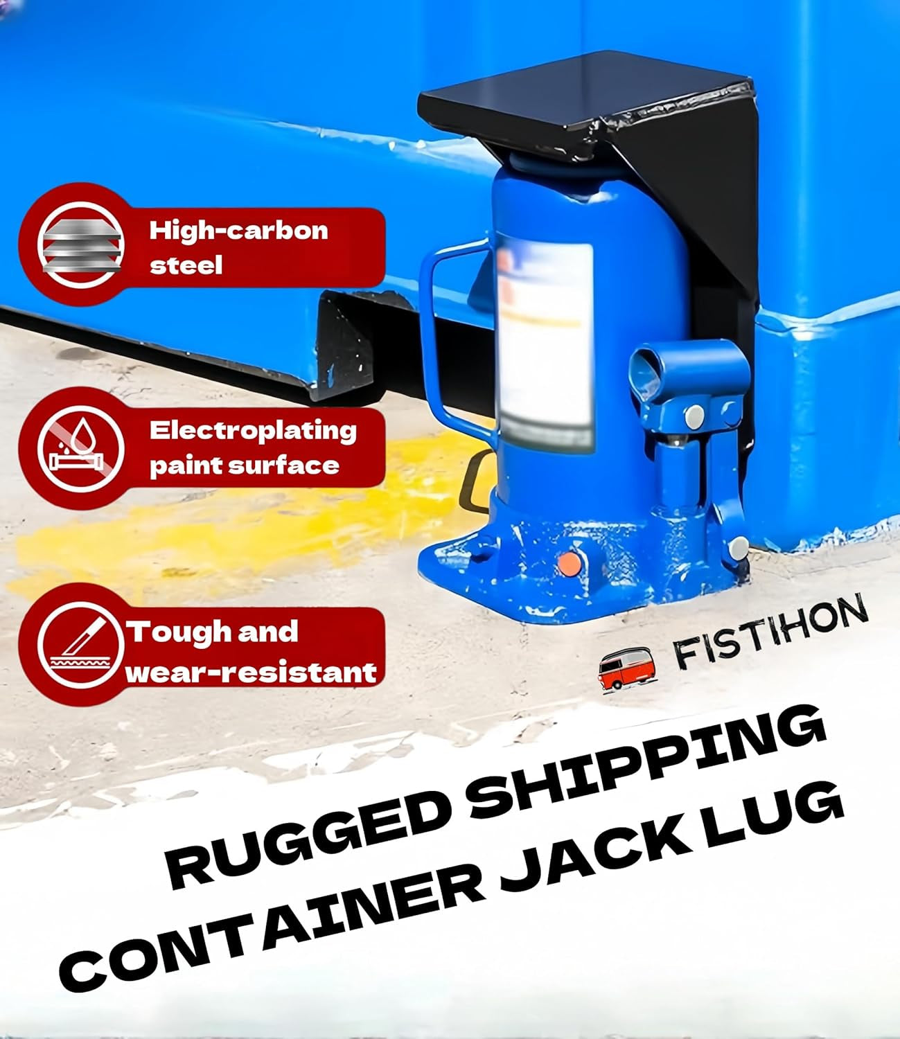Upgrade Shipping Container Jack Lug, with Limiter, Shipping Container Jack Lifter, Shipping Container Accessories Attachment - Storage Container Leveler Booster