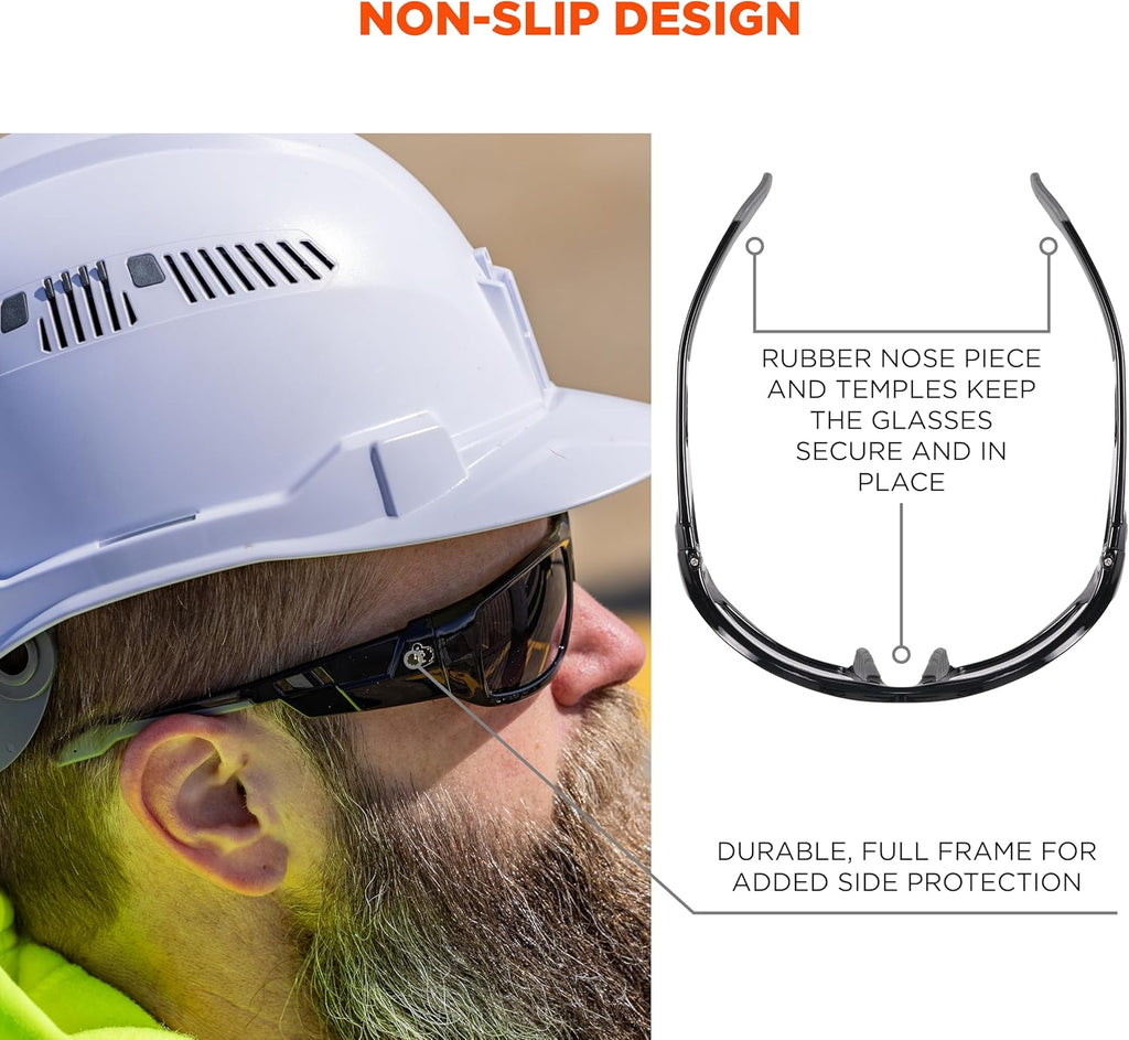 Skullerz ODIN Safety Glasses Sunglasses, Impact Resistant Z87.1+