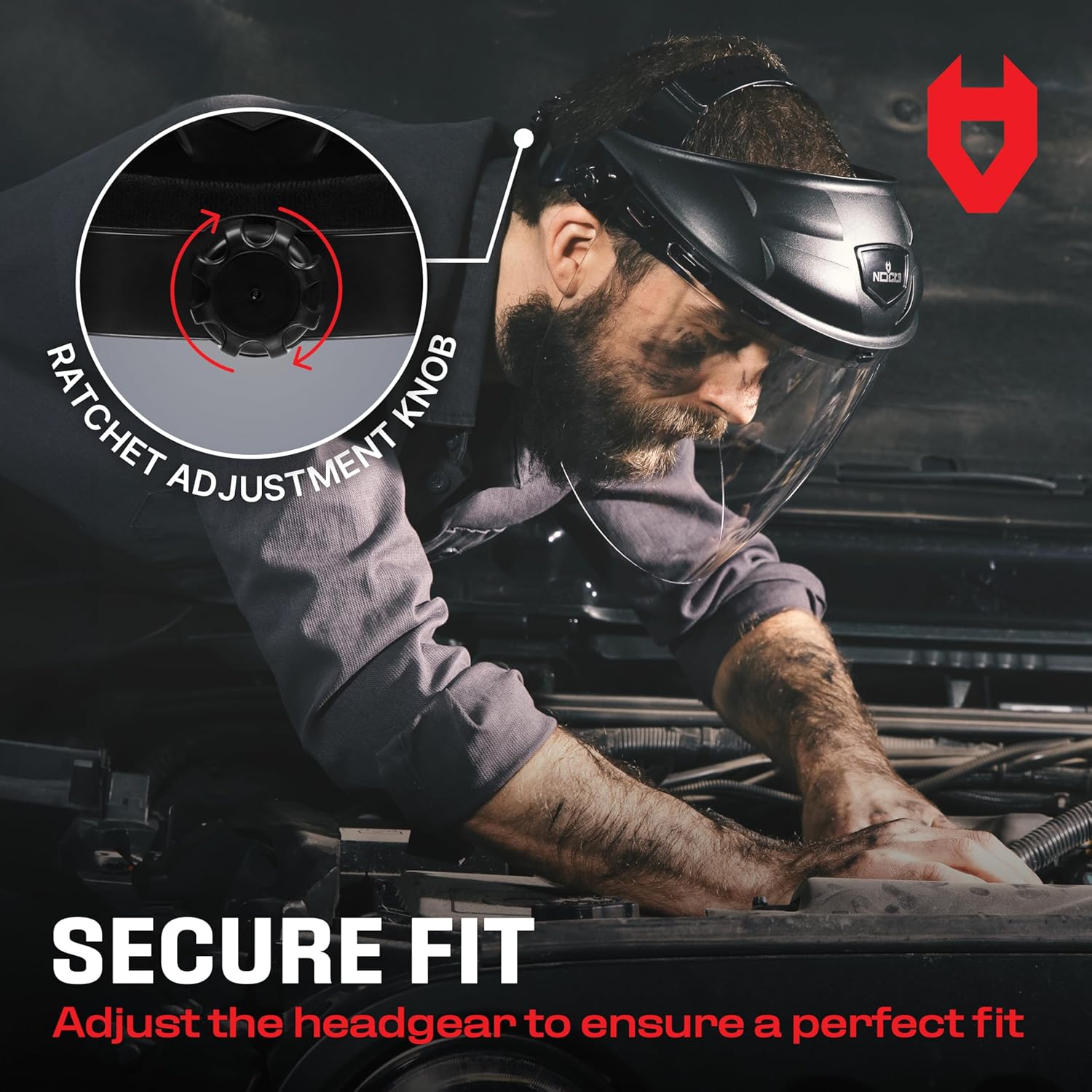 Premium Safety Face Shield for Grinding and Cutting — Clear Anti-Fog, Impact Resistant Visor and Adjustable Headgear — ANSI Z87.1 Certified for Industrial Use — Washable Sweatbands Included