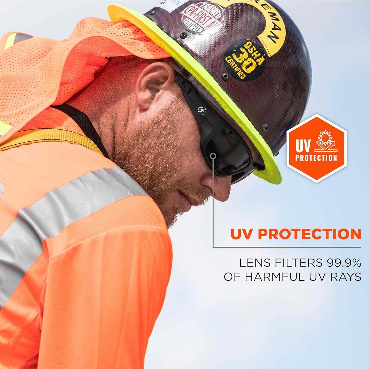 Skullerz ODIN Safety Glasses Sunglasses, Impact Resistant Z87.1+