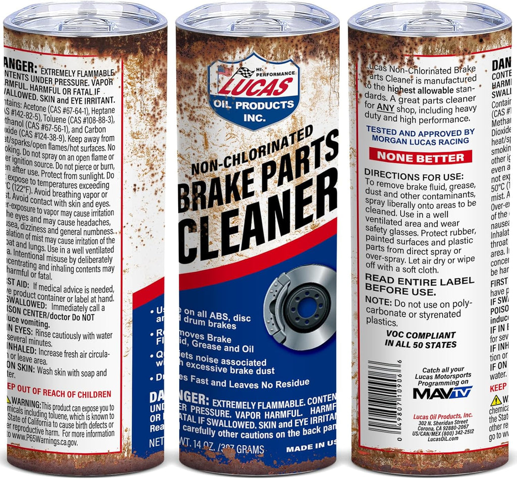 20oz Insulated Skinny Tumbler – Hilarious Brake Cleaner Design Stainless Steel Travel Mug with Lid – Perfect Gift for Mechanics and Car Lovers