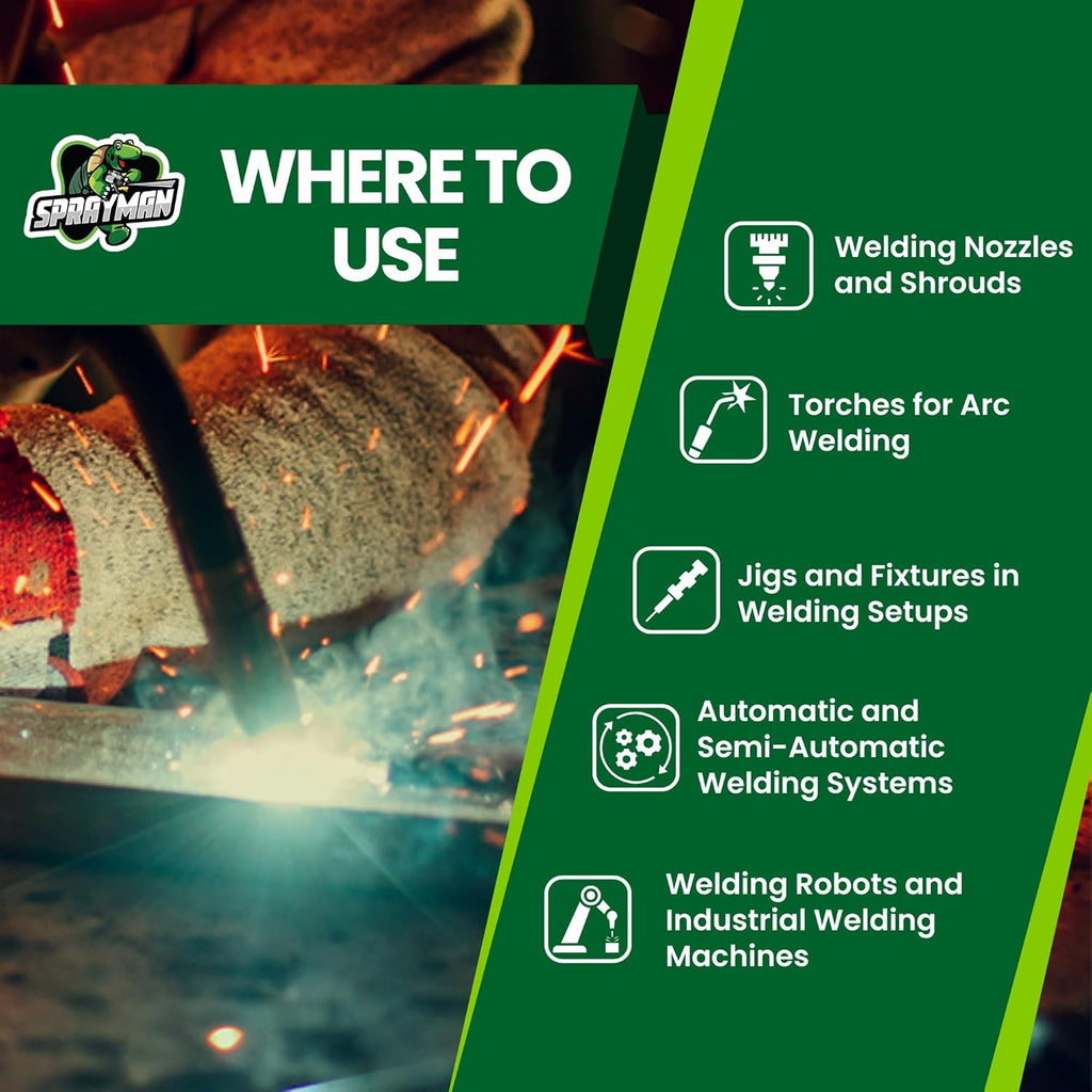 anti Spatter Welding Spray - (1X12.3 Oz) Welding Anti-Adhesion Protection for Nozzles & Torches, Suitable for TIG and MIG, Prevents Weld Splatter, Non-Flammable after Use | 1 Pack