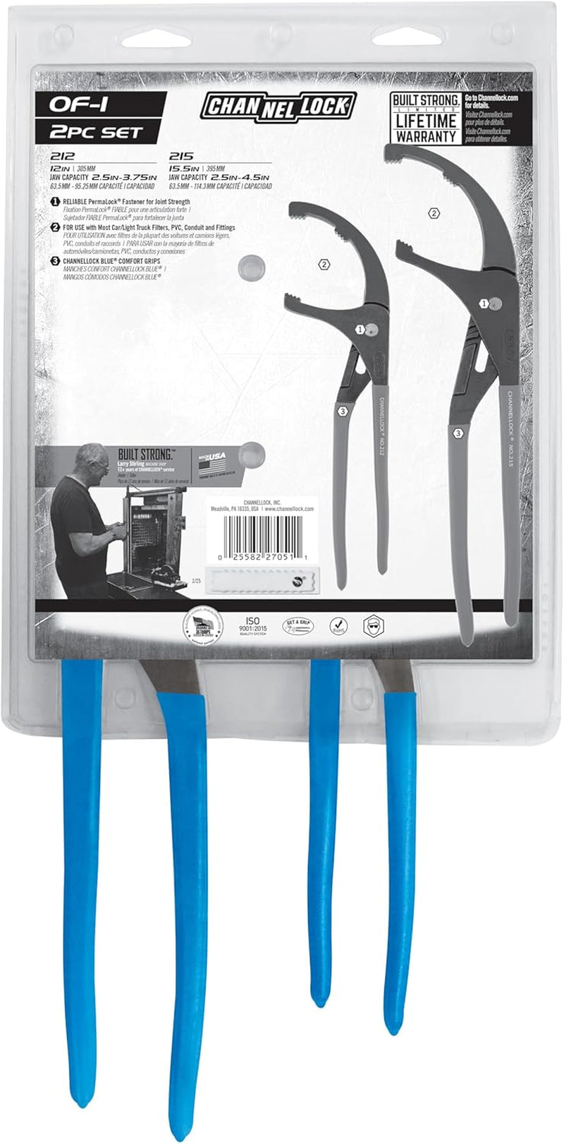 OF-1 2-Piece Oil Filer/Pvc Plier Gift Set: 12-Inch and 15-Inch, Matte/Unpolished