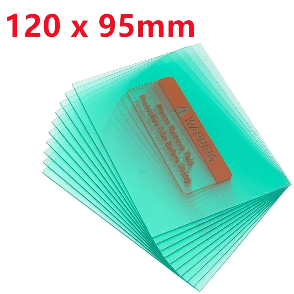 10Pcs/Lot Welding Shield Cover Green Clear Lens Protector Plate for Welding Screens Helmet Mask Replacement Accessories
