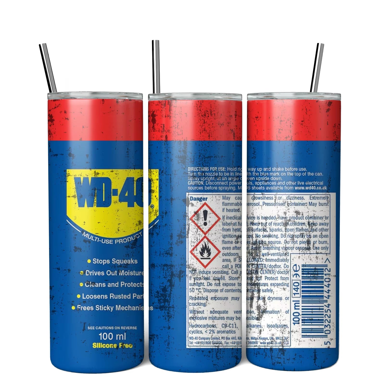 20Oz WD40 Mechanic Oil Stainless Steel Vacuum Double Wall Insulated Tumbler with Lid Cold Hot Drink Coffee Mug Engineer Gifts