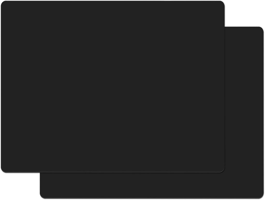 2 Pieces Silicone Mats for Countertop - 0.06" Thicker, 32" by 24" Extra Large Multipurpose Mat, Counter Table Protector, Work Desk Pad, Heat-Resistant Placemat, Pastry Mat, Nonstick, Black