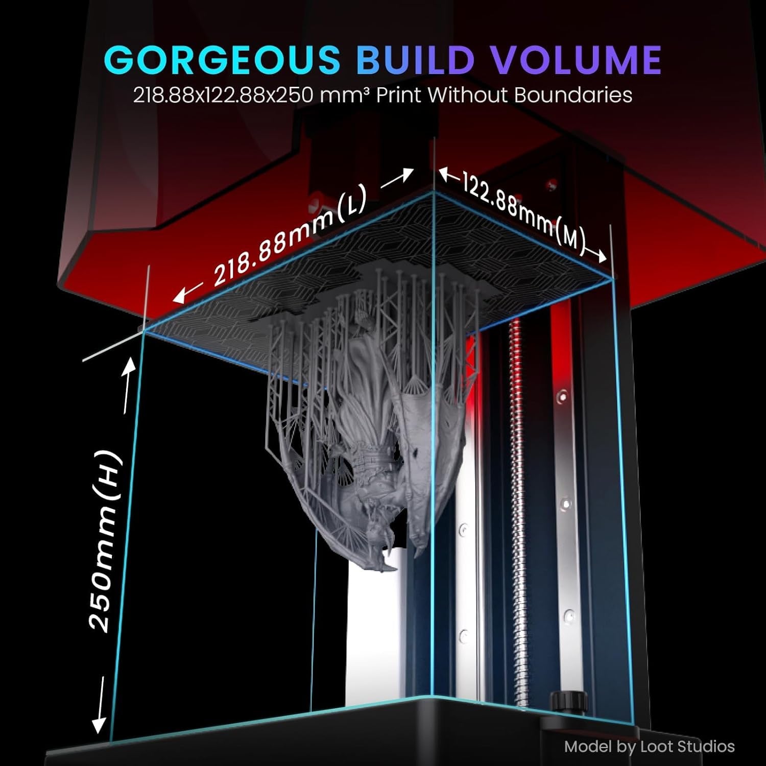 Saturn 3 MSLA 12K 3D Printer, Desktop Resin 3D Printer with 10-Inch Monochrome LCD, Voxeldance Tango Slicer, Large Printing Size of 8.62X4.84X9.84 Inches