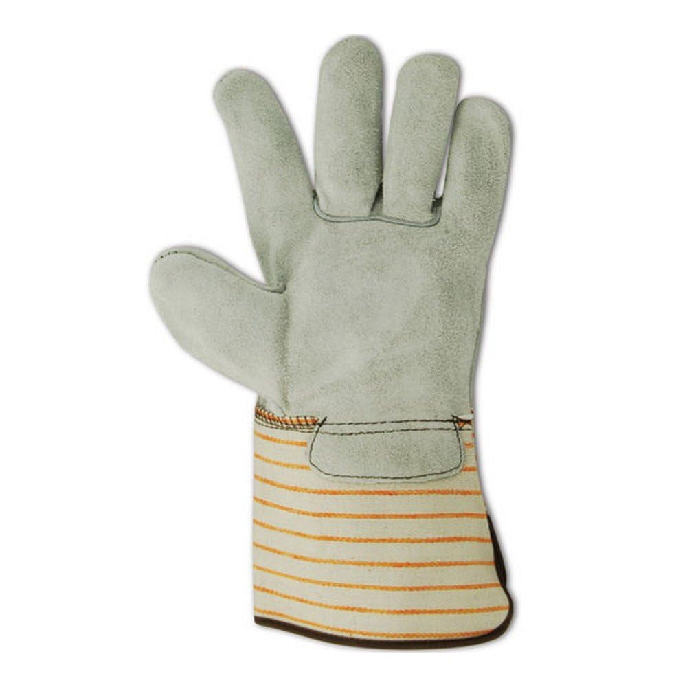 T6370G Top Gunn Full Side-Split Cow Leather Glove with Gauntlet Cuff, Work, Gray, 10/XL (12 Pair)