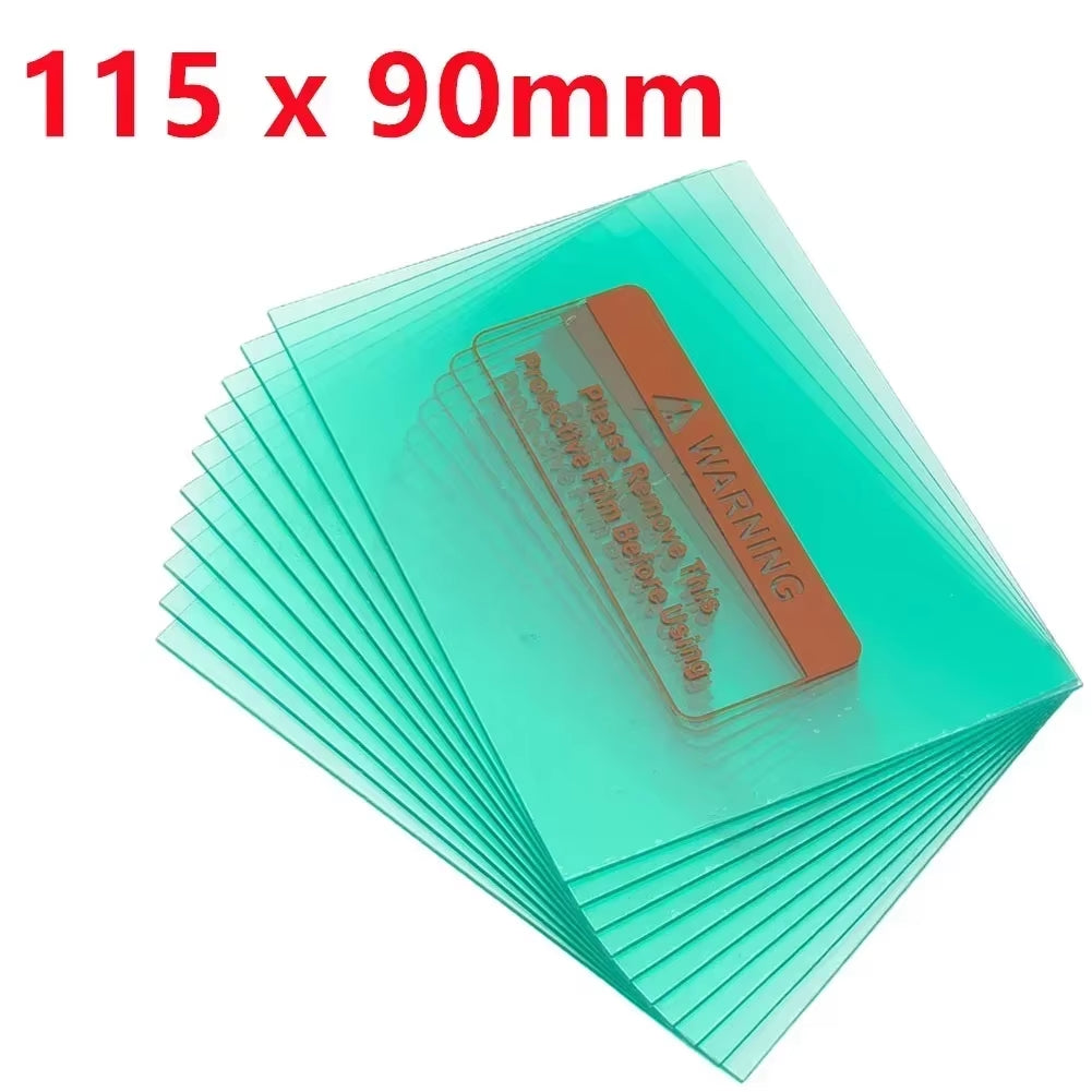 10Pcs/Lot Welding Shield Cover Green Clear Lens Protector Plate for Welding Screens Helmet Mask Replacement Accessories